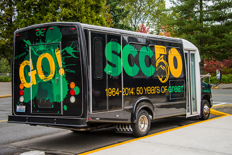 Shuttle Bus Vehicle Wrap for Shorline Community College
